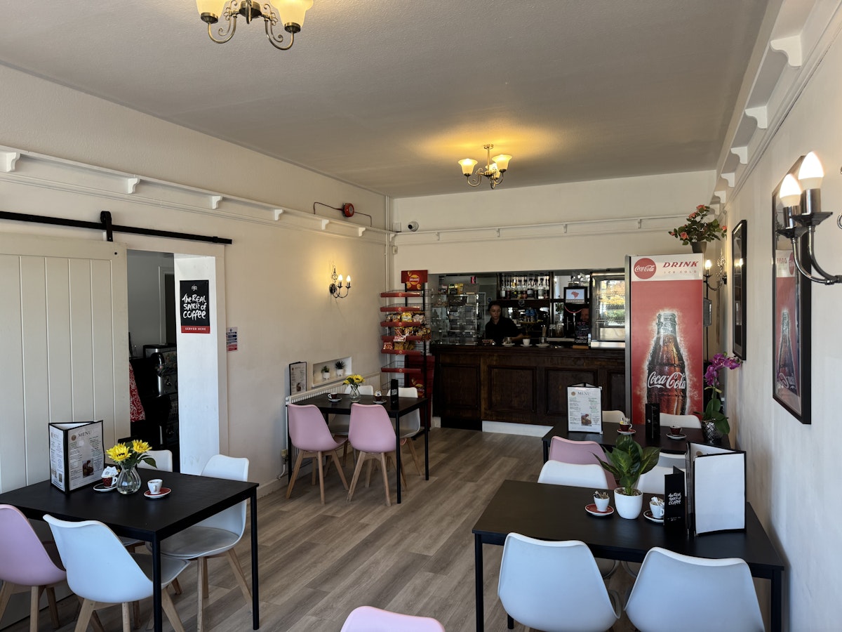 The cafe operates during the day with a strict no alcohol policy